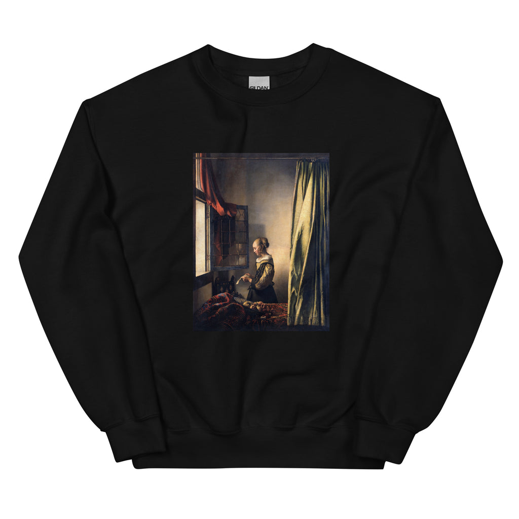 Black Sweater Johannes Vermeer Girl Reading A Letter - An Open Window 1659 Essential
