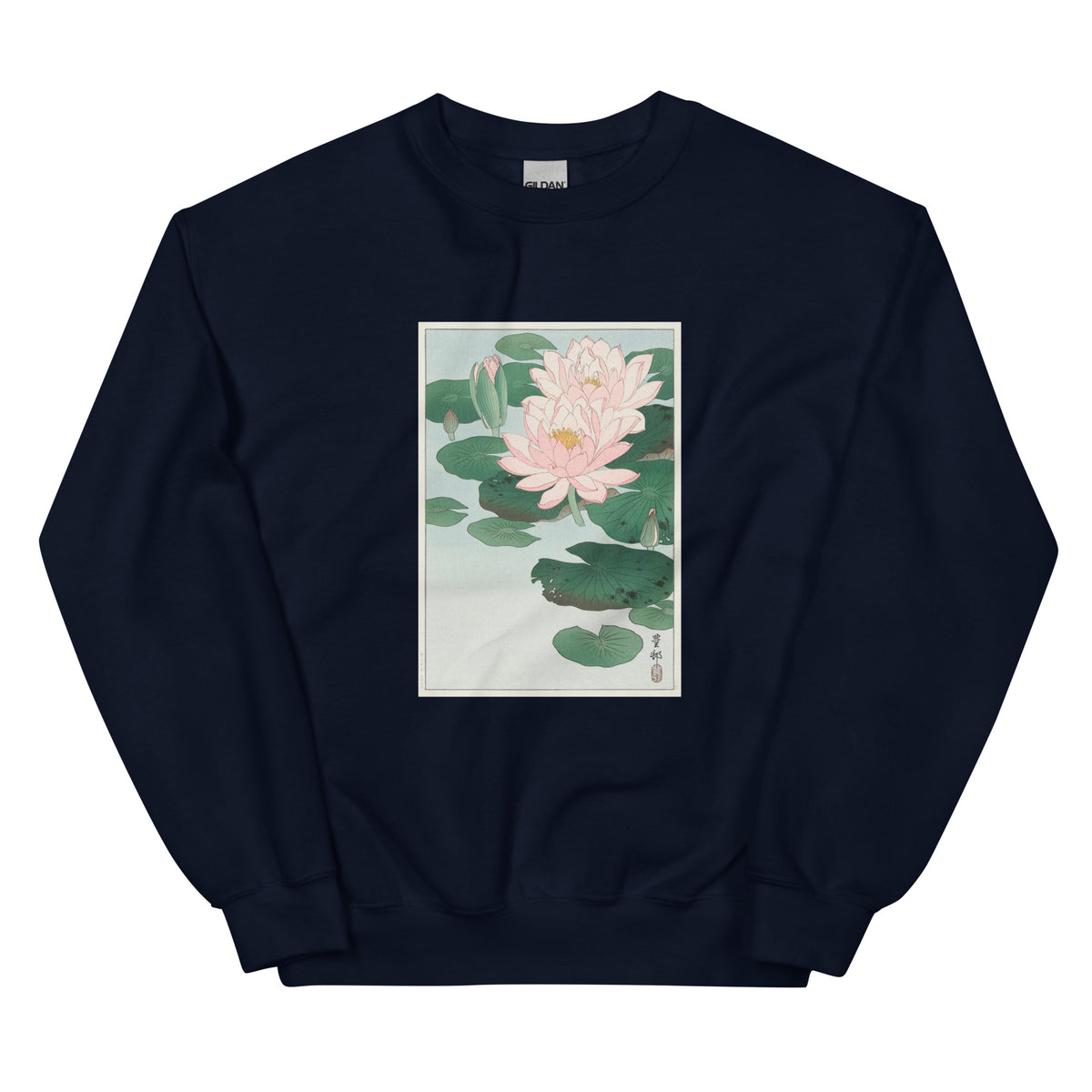 Navy Sweater Water Lily - Ohara Koson 1920 Essential