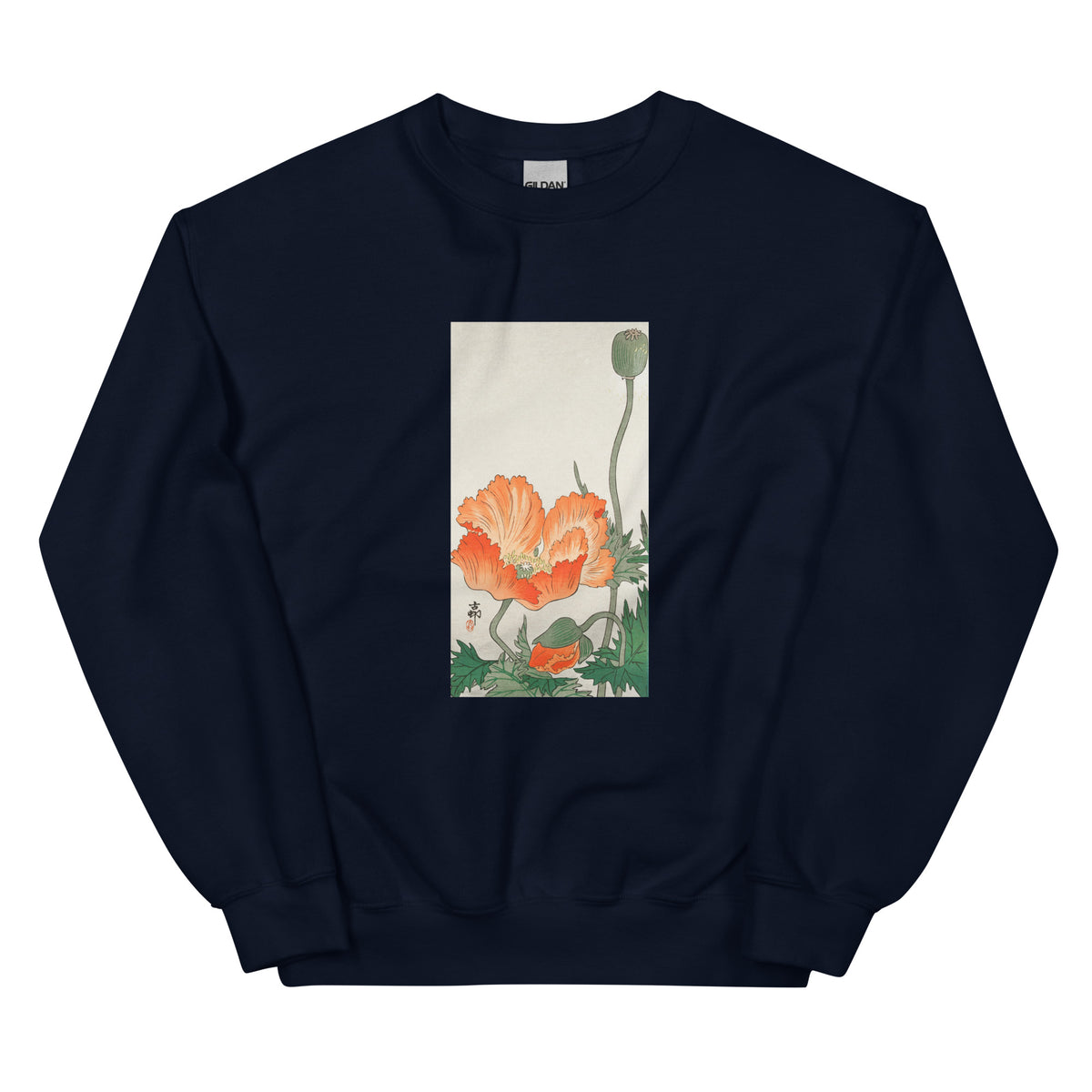 Navy Sweater Birds And Plants - Ohara Koson 1900 Essential
