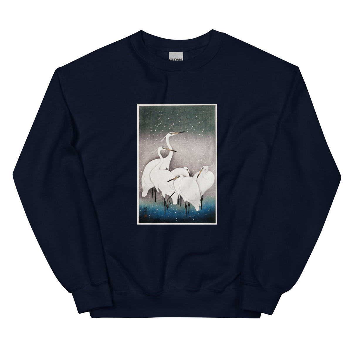 Navy Sweater Group Of Egrets - Ohara Koson 1925 Essential