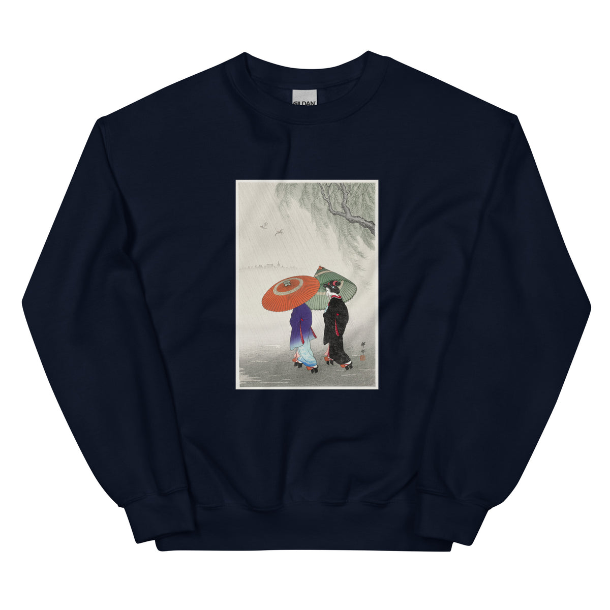 Navy Sweater Two Women In The Rain - Ohara Koson 1925 Essential