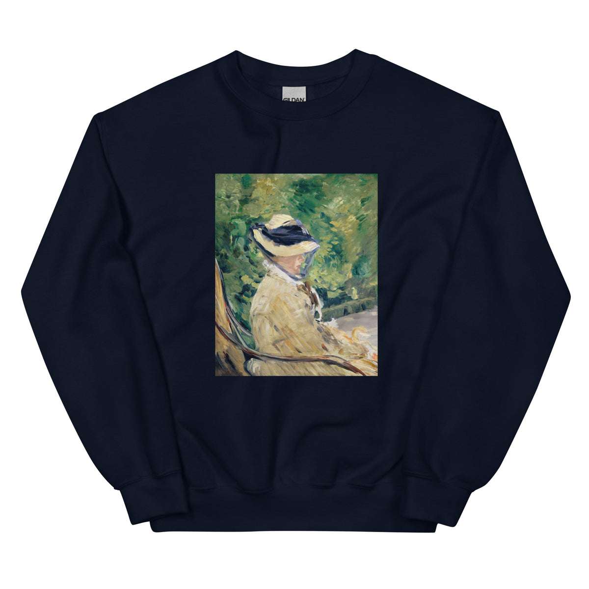 Navy Sweater Madame Manet Suzanne Leenhoff 1830 1906 At Bellevue Painting In High Resolution Essential