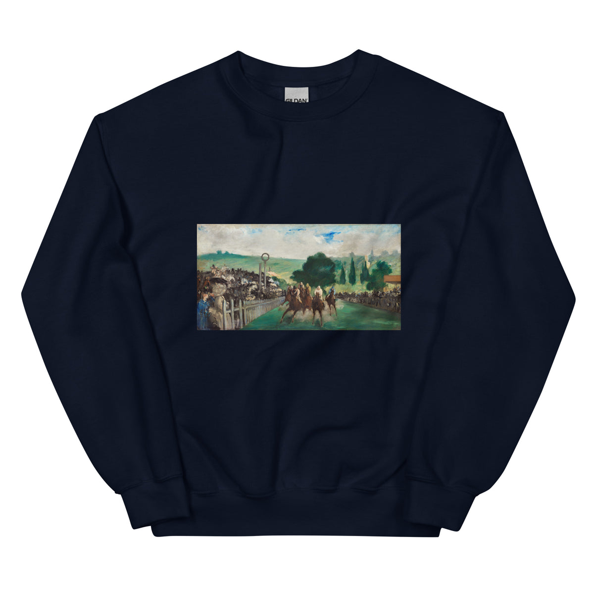 Navy Sweater The Races At Longchamp Painting In High Resolution Essential