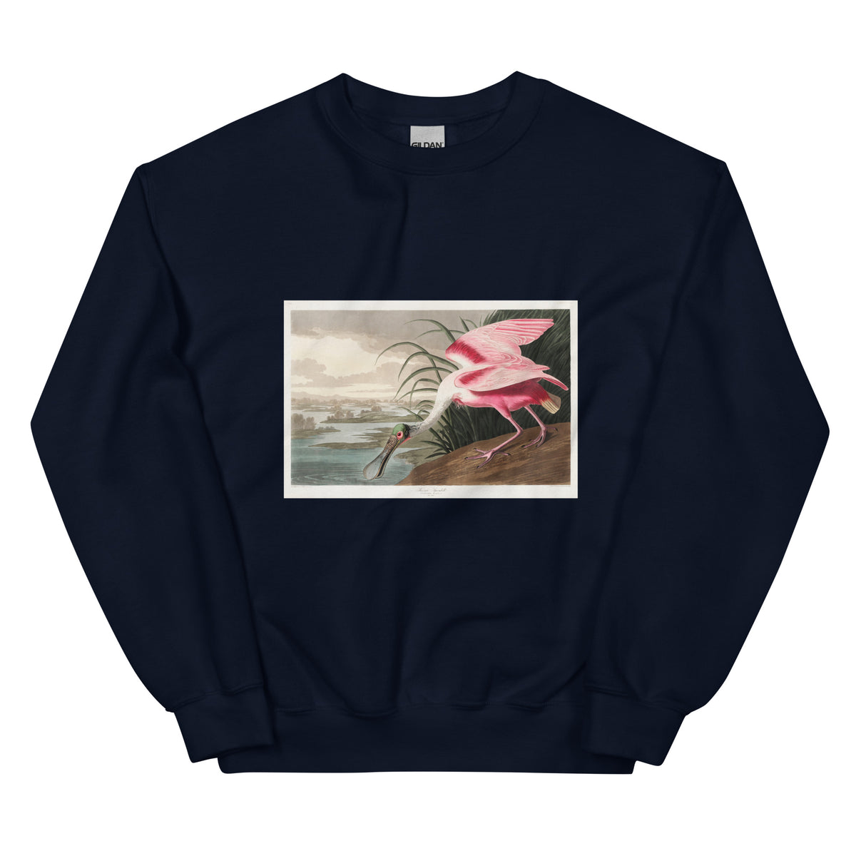 Navy Sweater Roseate Spoonbill Essential