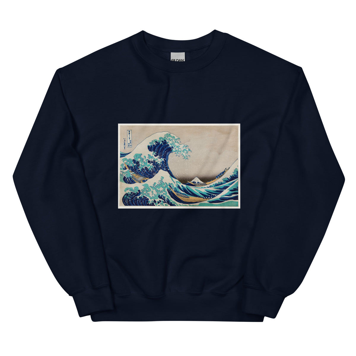 Navy Sweater Katsushika Hokusai S The Great Wave Off Kanagawa Famous Vintage Woodblock Print For Wall Art And Poster Essential