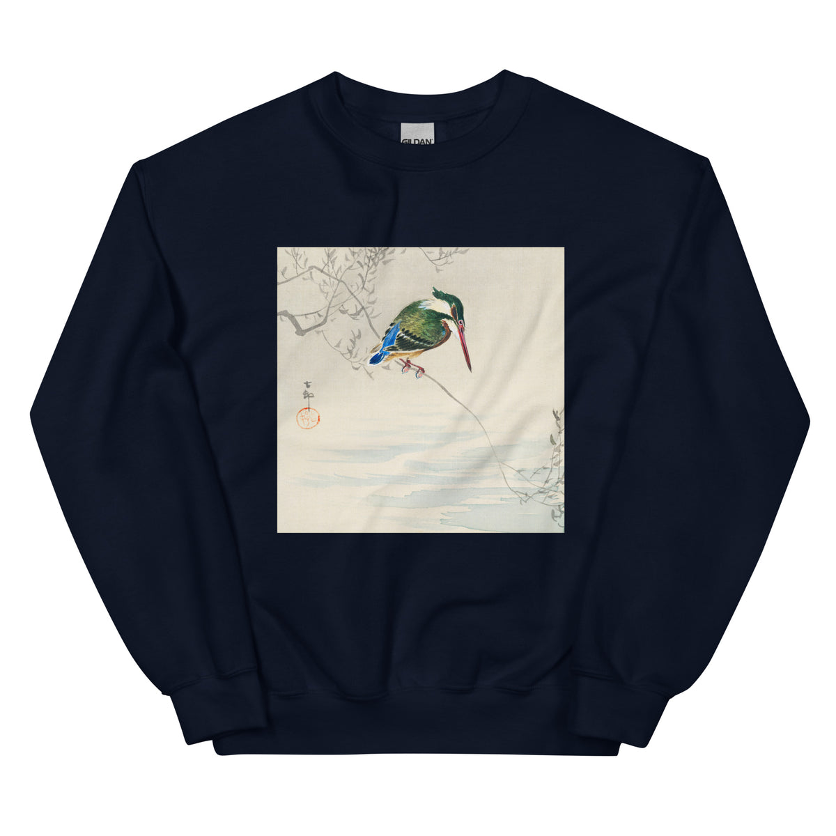 Navy Sweater A Kingfisher - Ohara Koson 1920 Essential