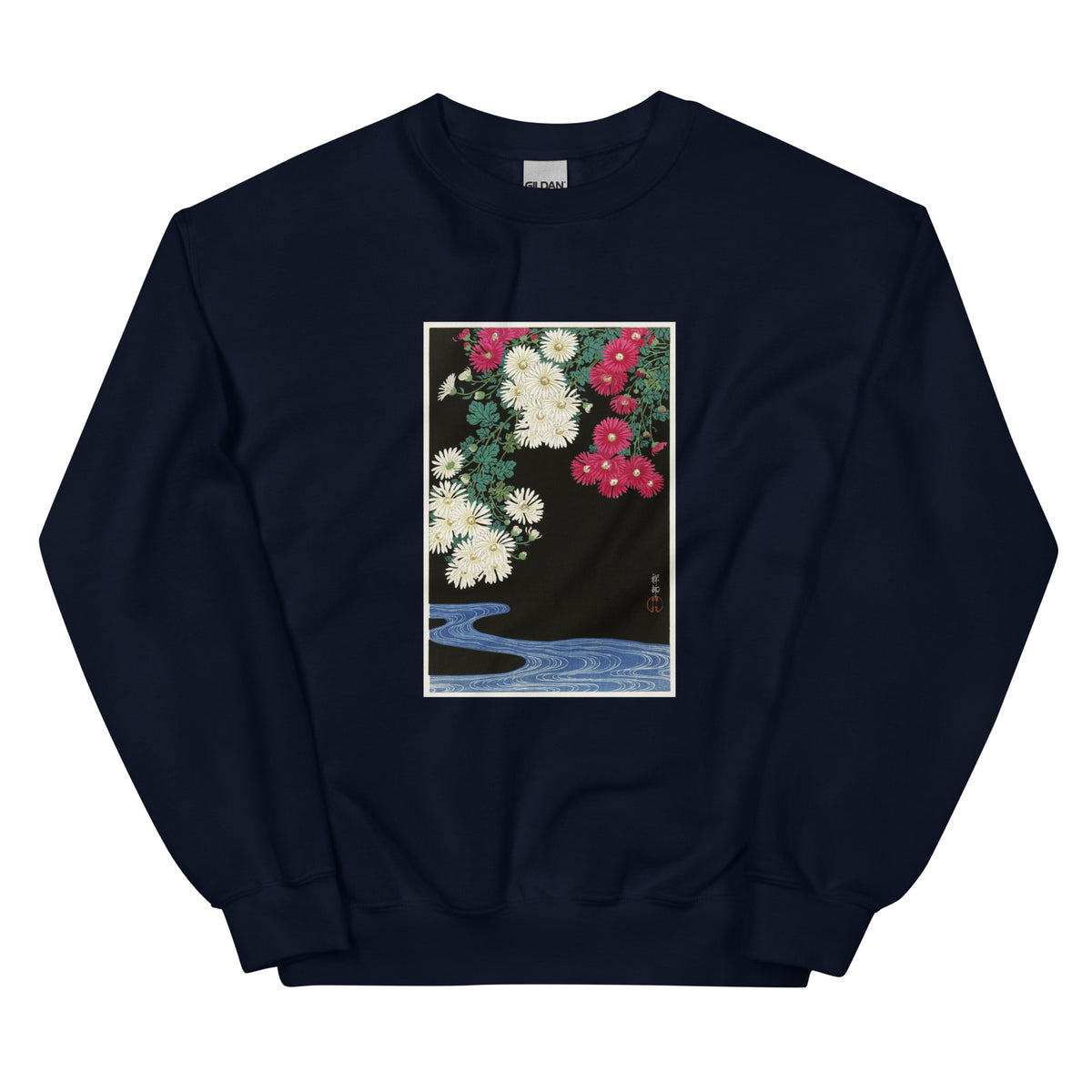Navy Sweater Chrysanthemums - Ohara Koson 1925 Essential