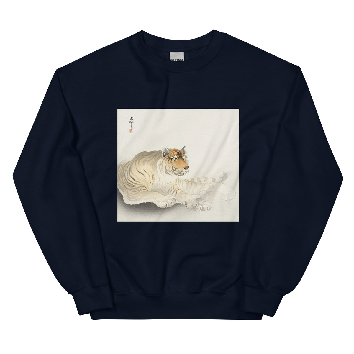 Navy Sweater Tiger - Ohara Koson 1900 Essential