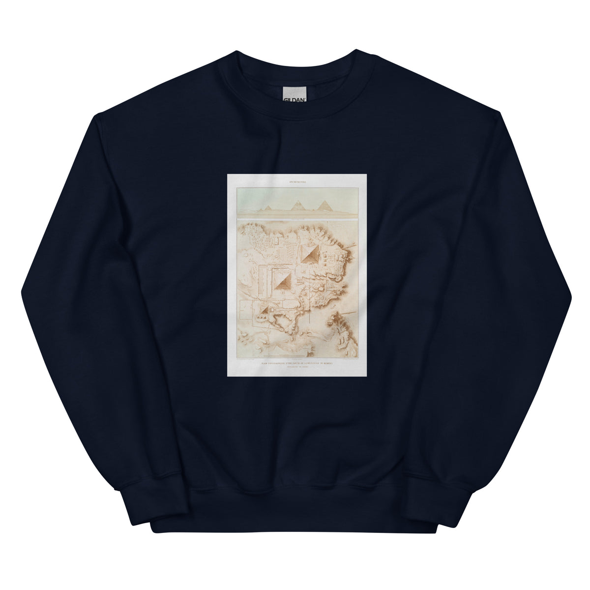 Navy Sweater Topographic Map Of Part Of The Memphite Necropolis Pyramids Of Giza Essential