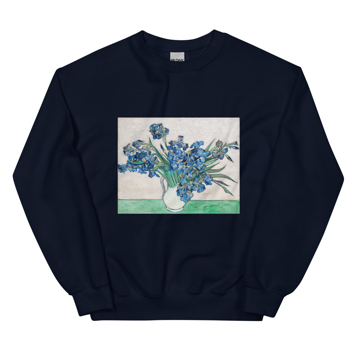 Navy Sweater Vincent Van Gogh S Irises Essential