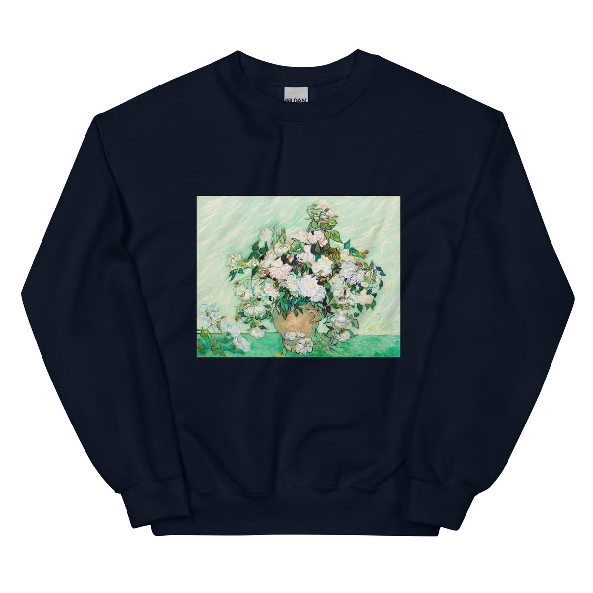 Navy Sweater Roses Van Gogh Nga Essential