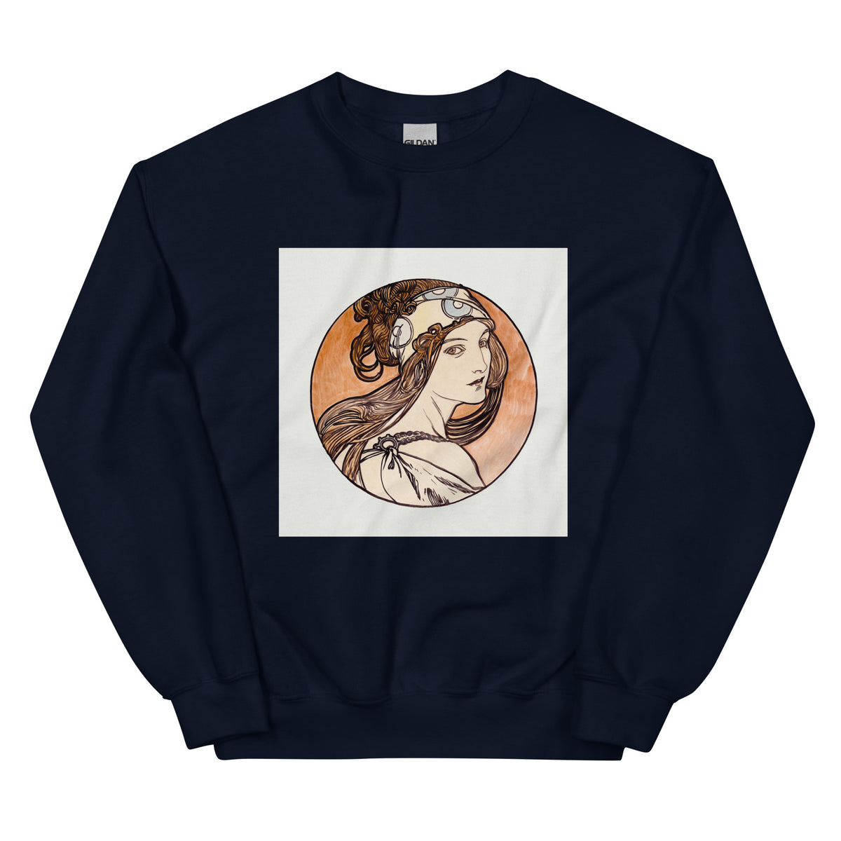 Navy Sweater Stained Glass Fouquet Mucha I Essential