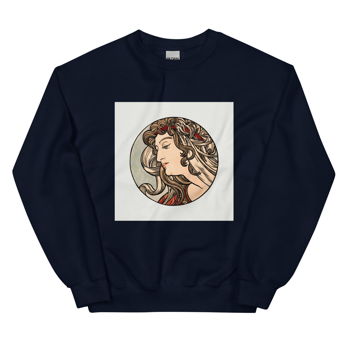 Navy Sweater Stained Glass Fouquet Mucha V Essential