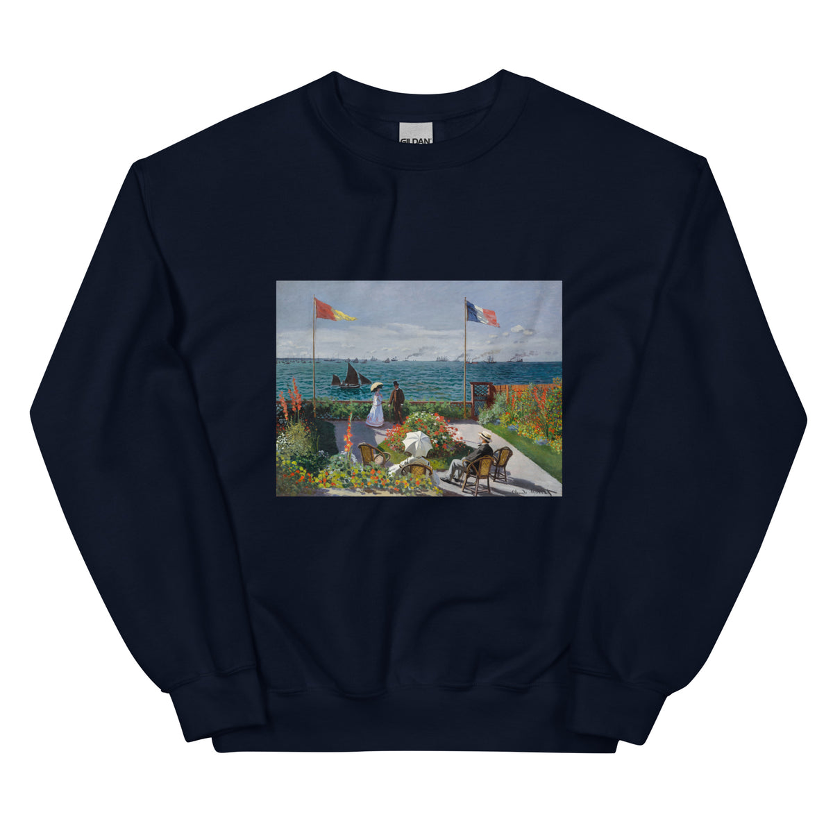 Navy Sweater Garden At Sainte-Adresse Essential