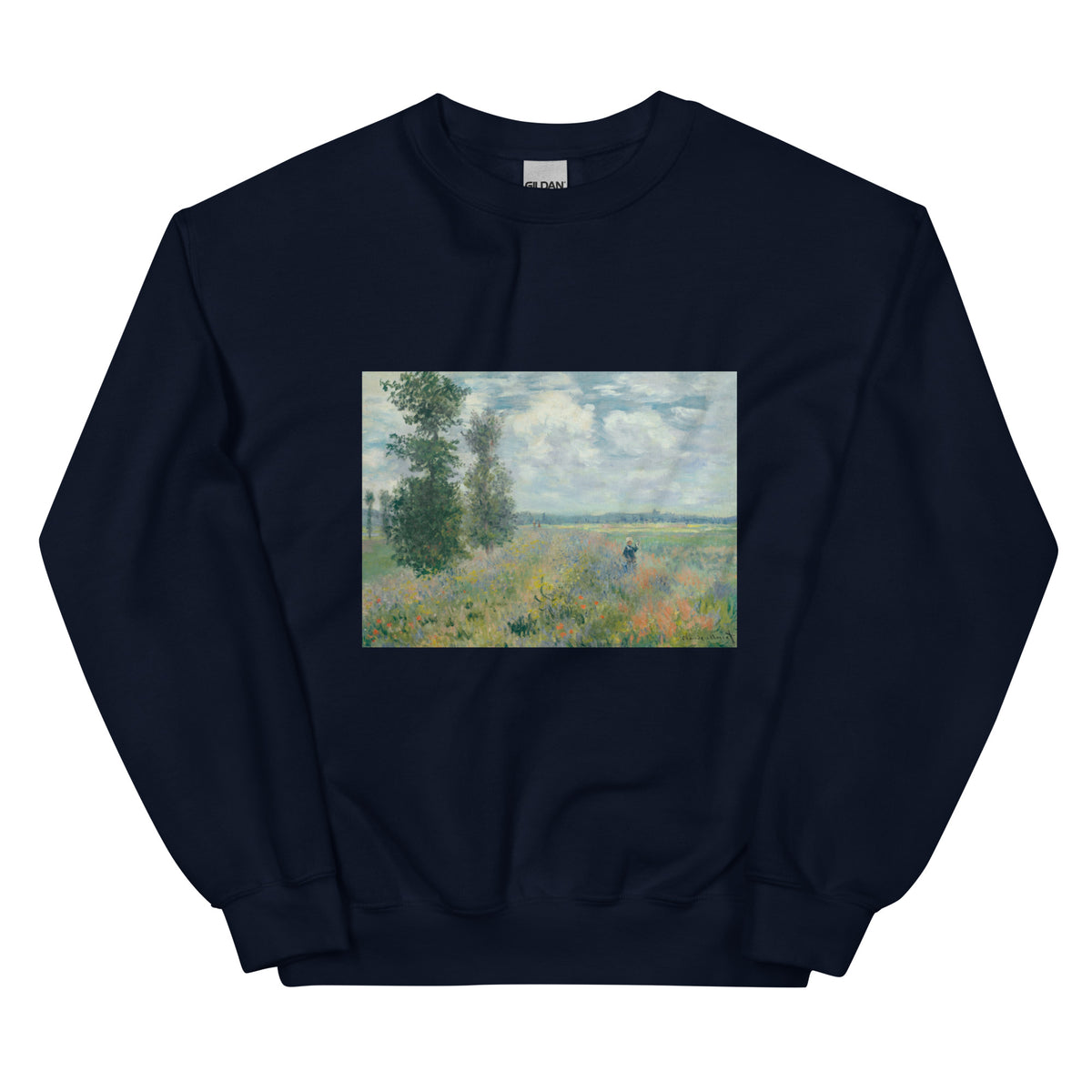 Navy Sweater Poppy Fields Near Argenteuil Essential