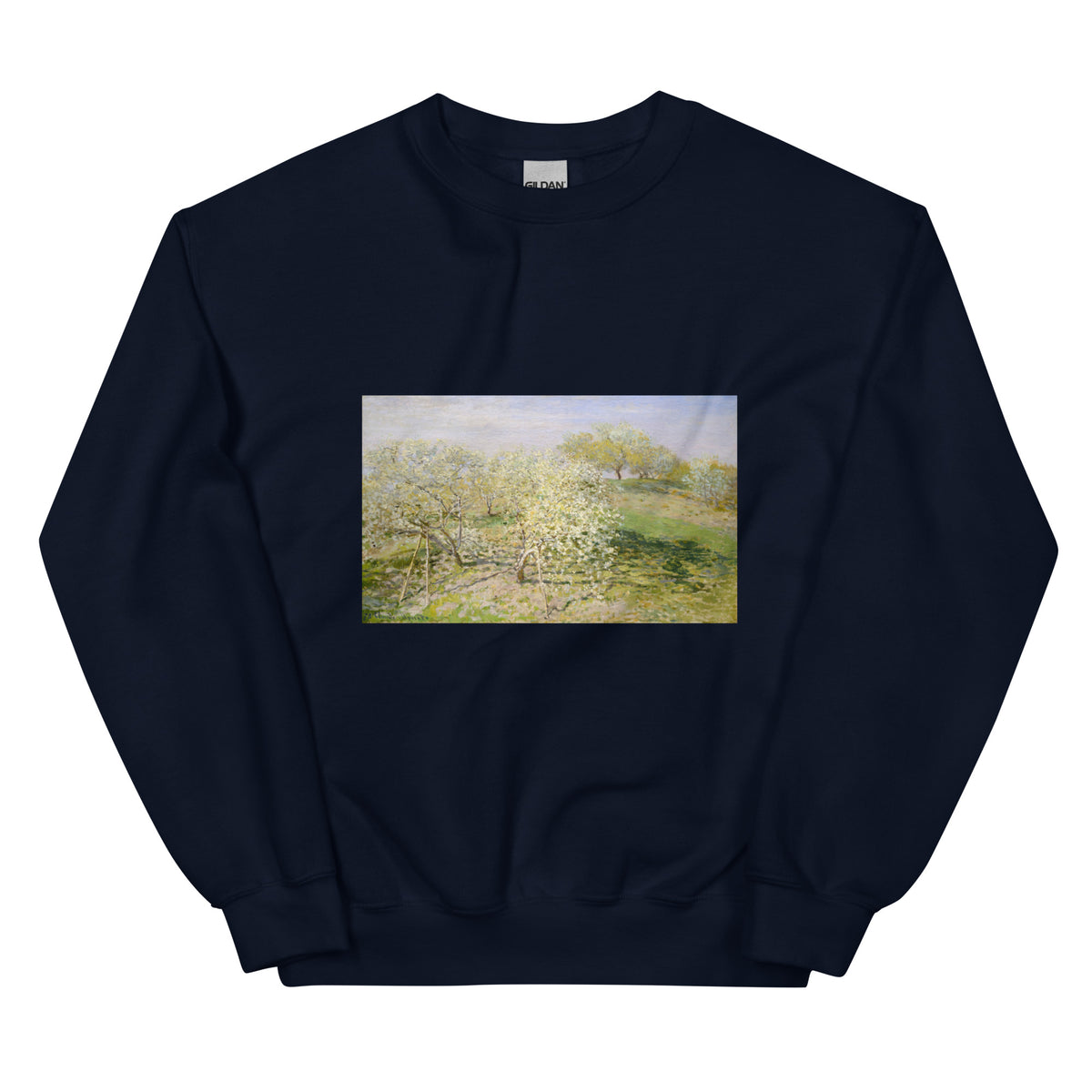 Navy Sweater Spring Fruit Trees In Bloom Essential