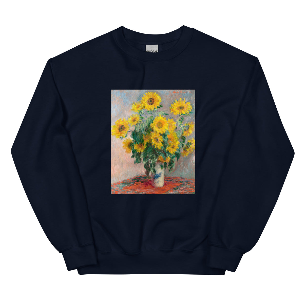 Navy Sweater Bouquet Of Sunflowers Essential