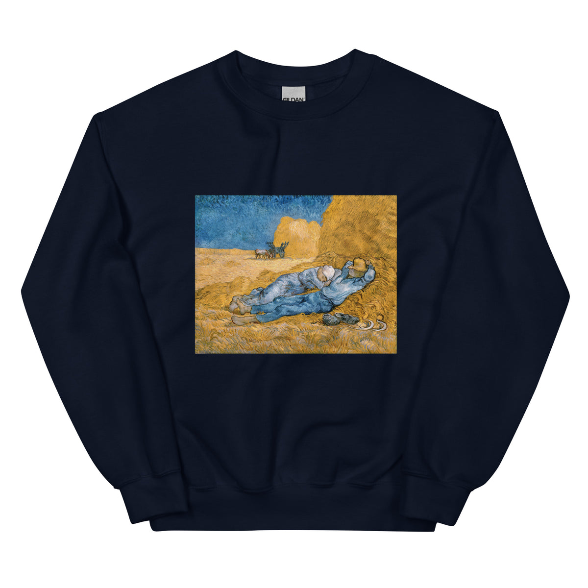 Navy Sweater Vincent Van Gogh S The Siesta Famous Painting Essential