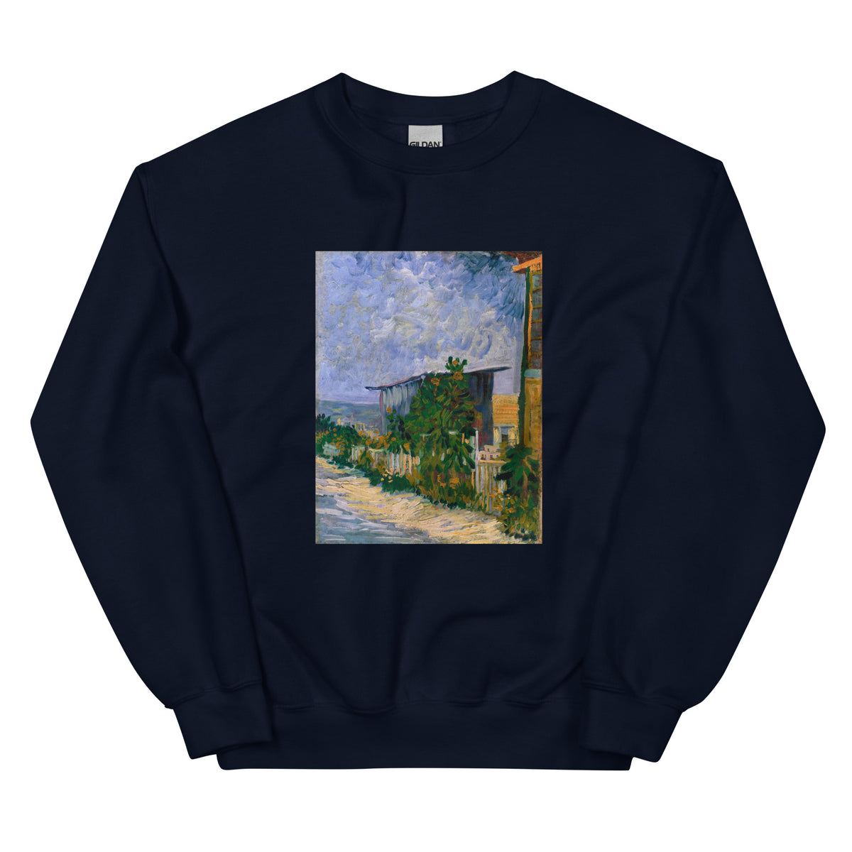 Navy Sweater Vincent Van Gogh S Shelter On Montmartre Famous Painting Essential
