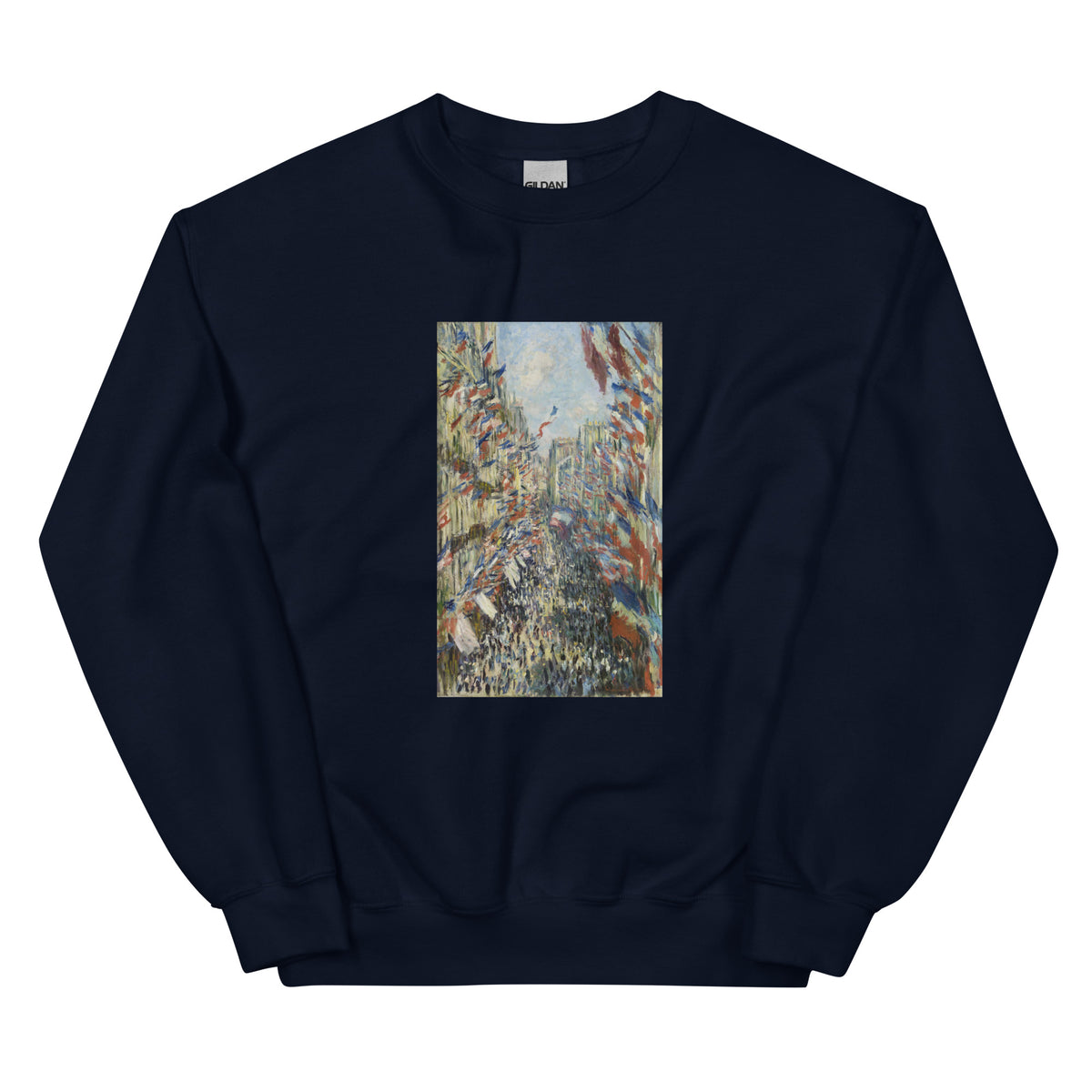 Navy Sweater Claude Monet S The Rue Montorgueil In Paris Famous Painting Essential