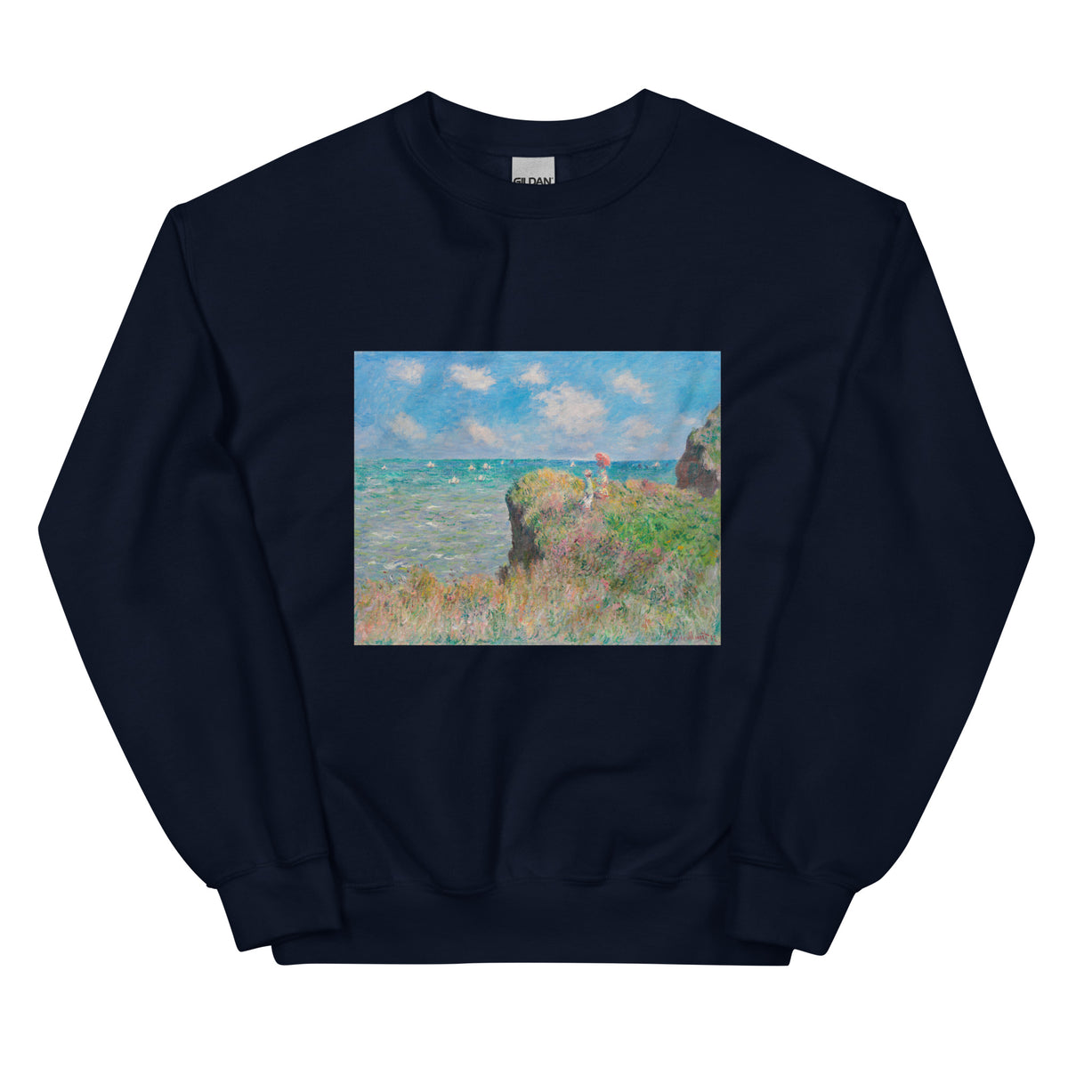 Navy Sweater Cliff Walk At Pourville Essential