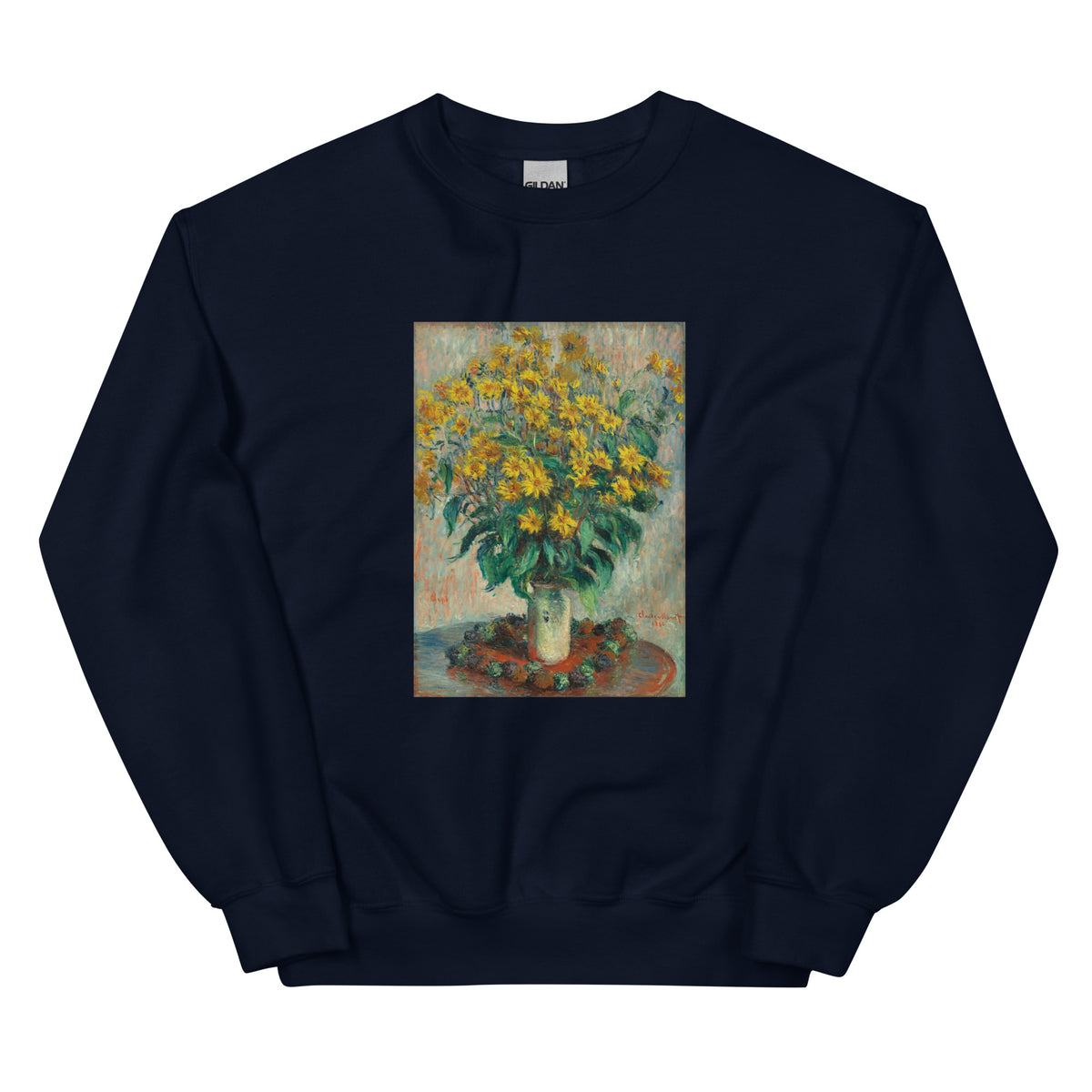 Navy Sweater Jerusalem Artichoke Flowers Essential
