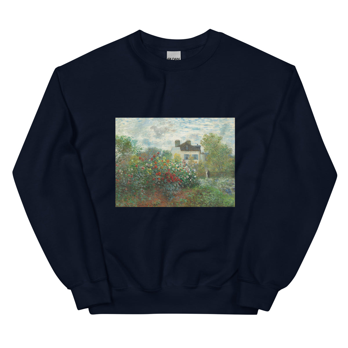 Navy Sweater The Artist S Garden In Argenteuil A Corner Of The Garden With Dahlias Essential