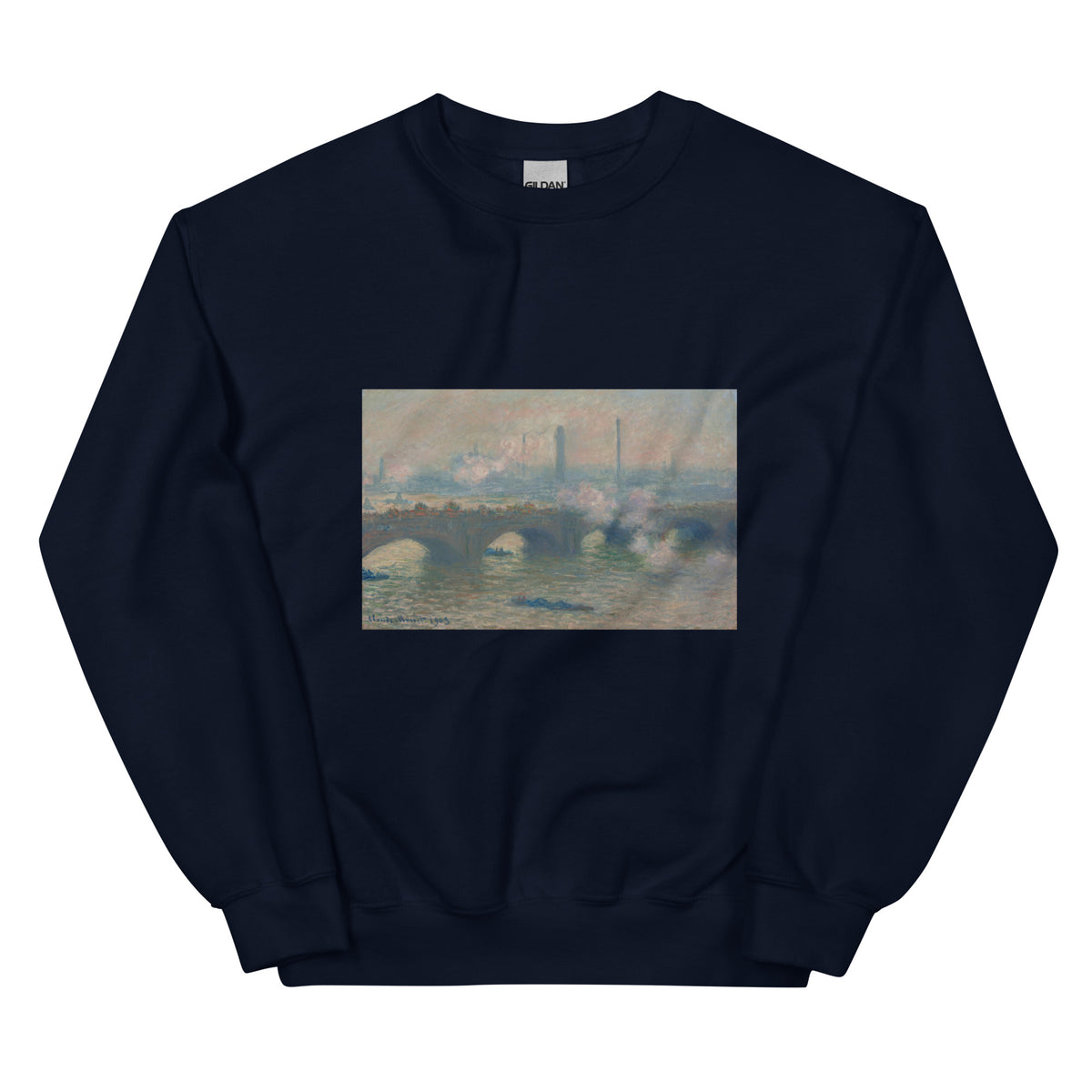 Navy Sweater Waterloo Bridge Gray Day Essential