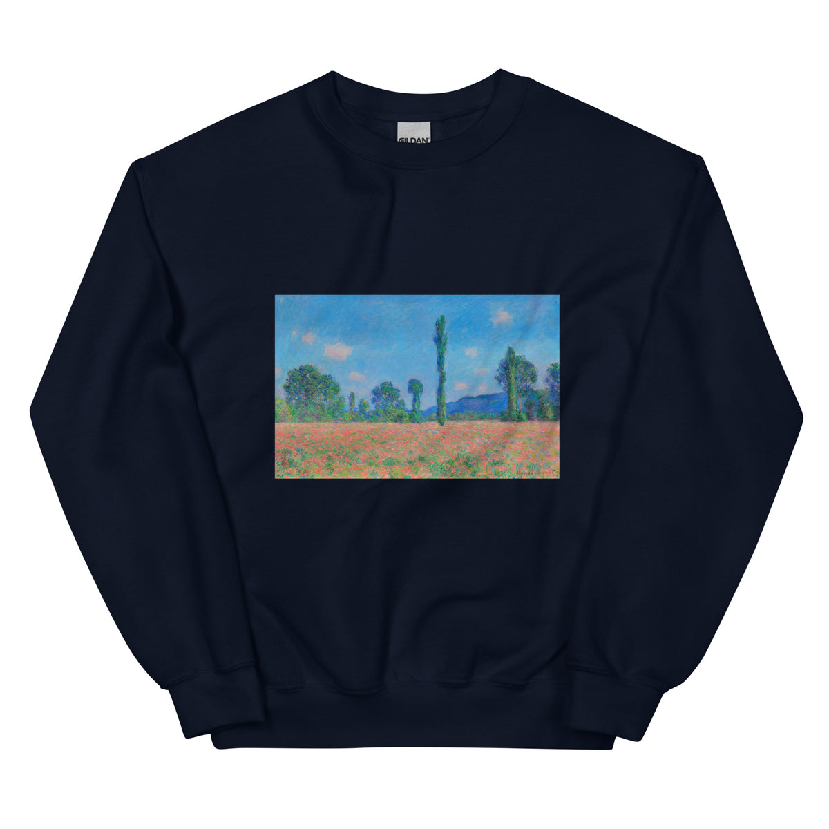 Navy Sweater Poppy Field Giverny Essential