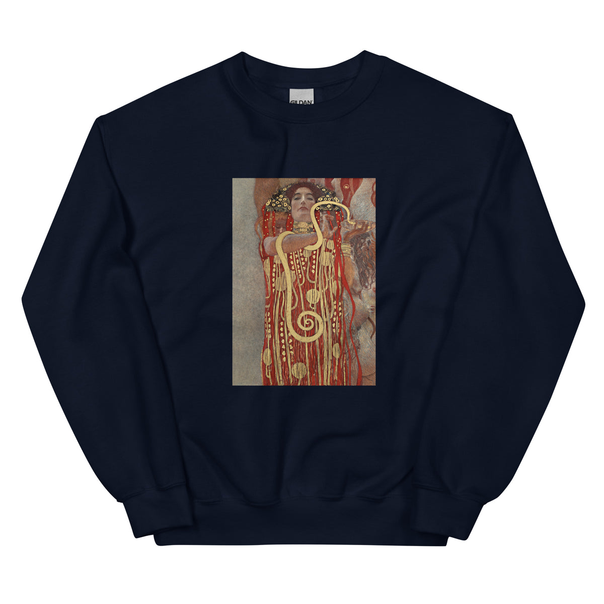 Navy Sweater Gustav Klimt Hygieia Famous Painting Essential