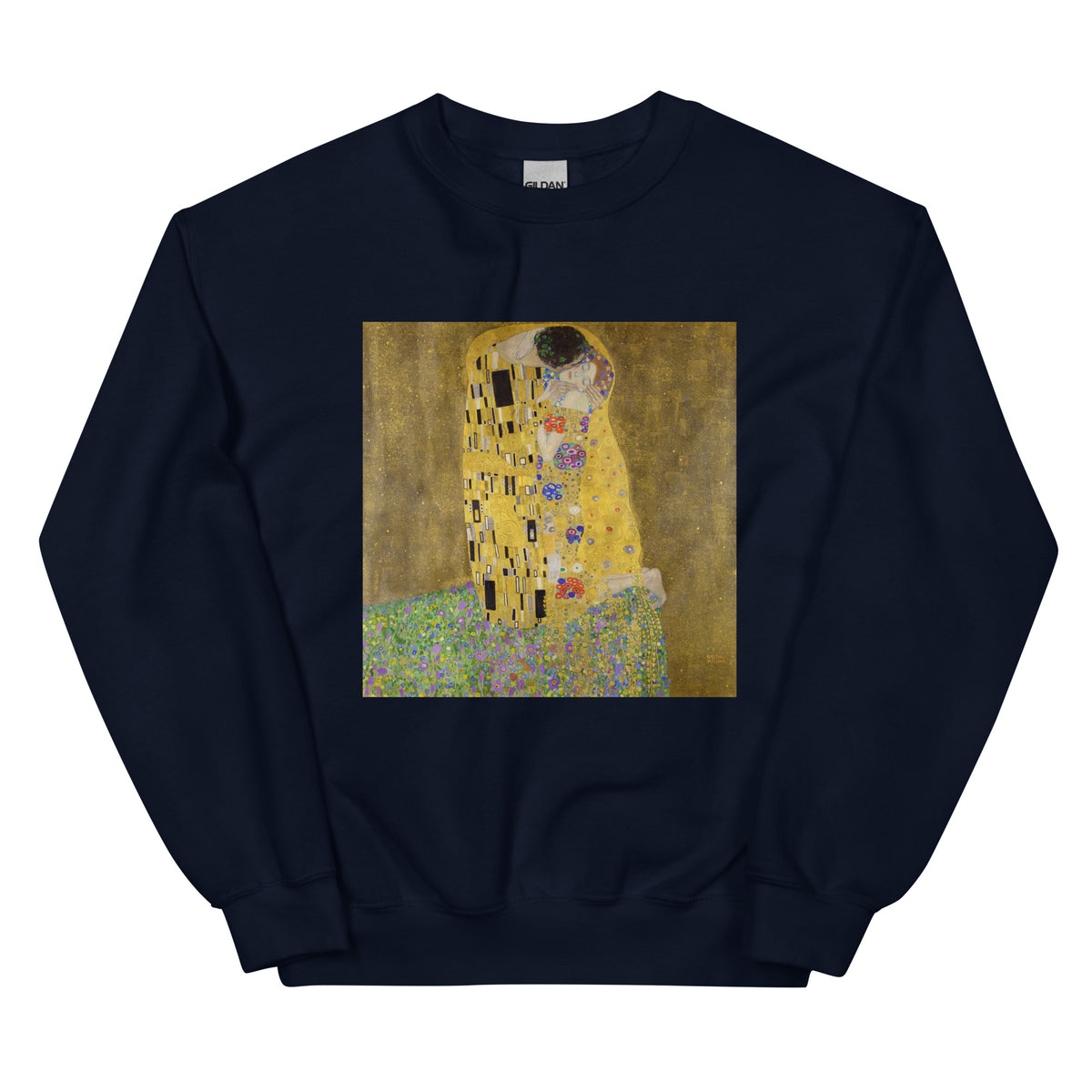 Navy Sweater Gustav Klimt The Kiss Famous Painting Essential