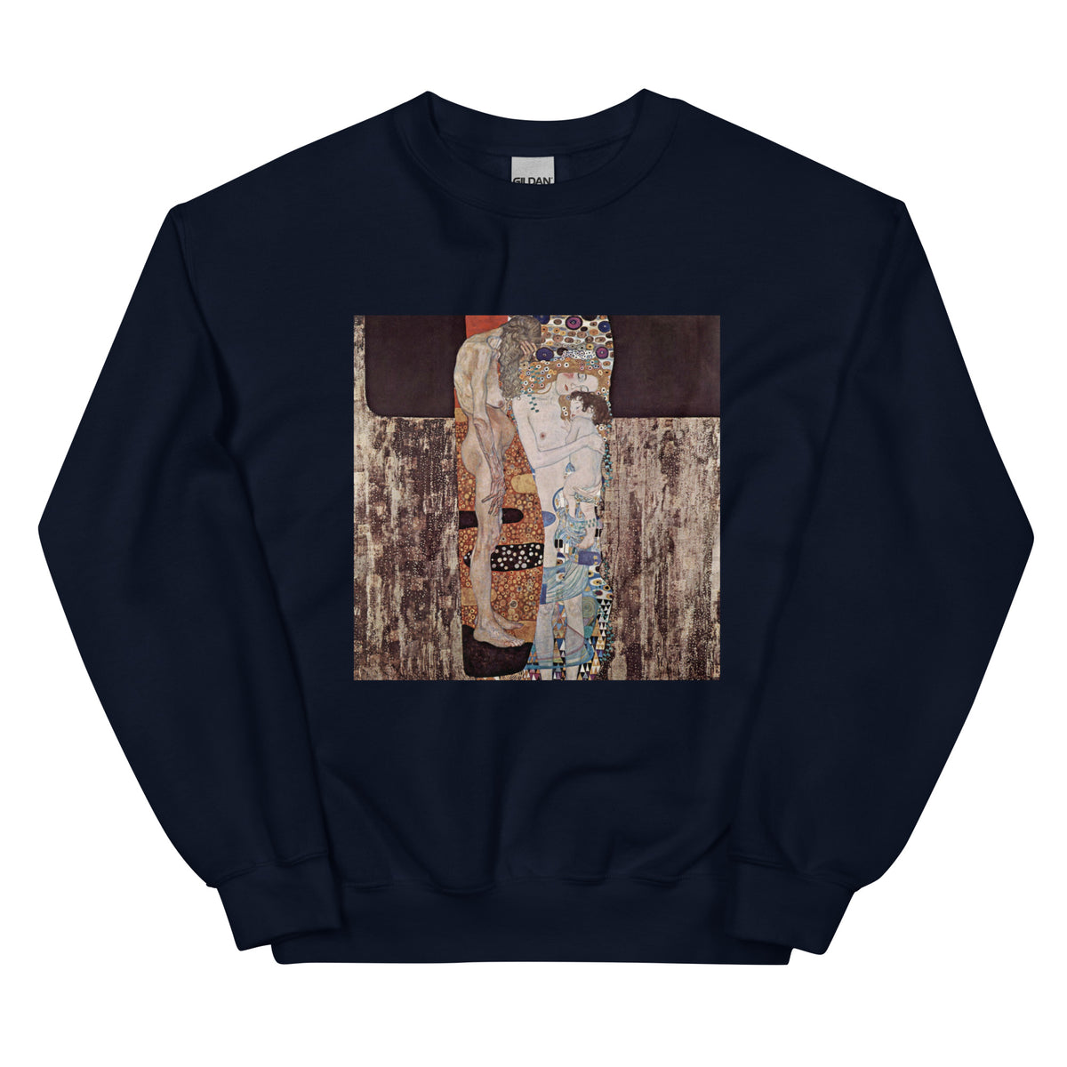 Navy Sweater Gustav Klimt The Three Ages Of The Woman Famous Painting Essential