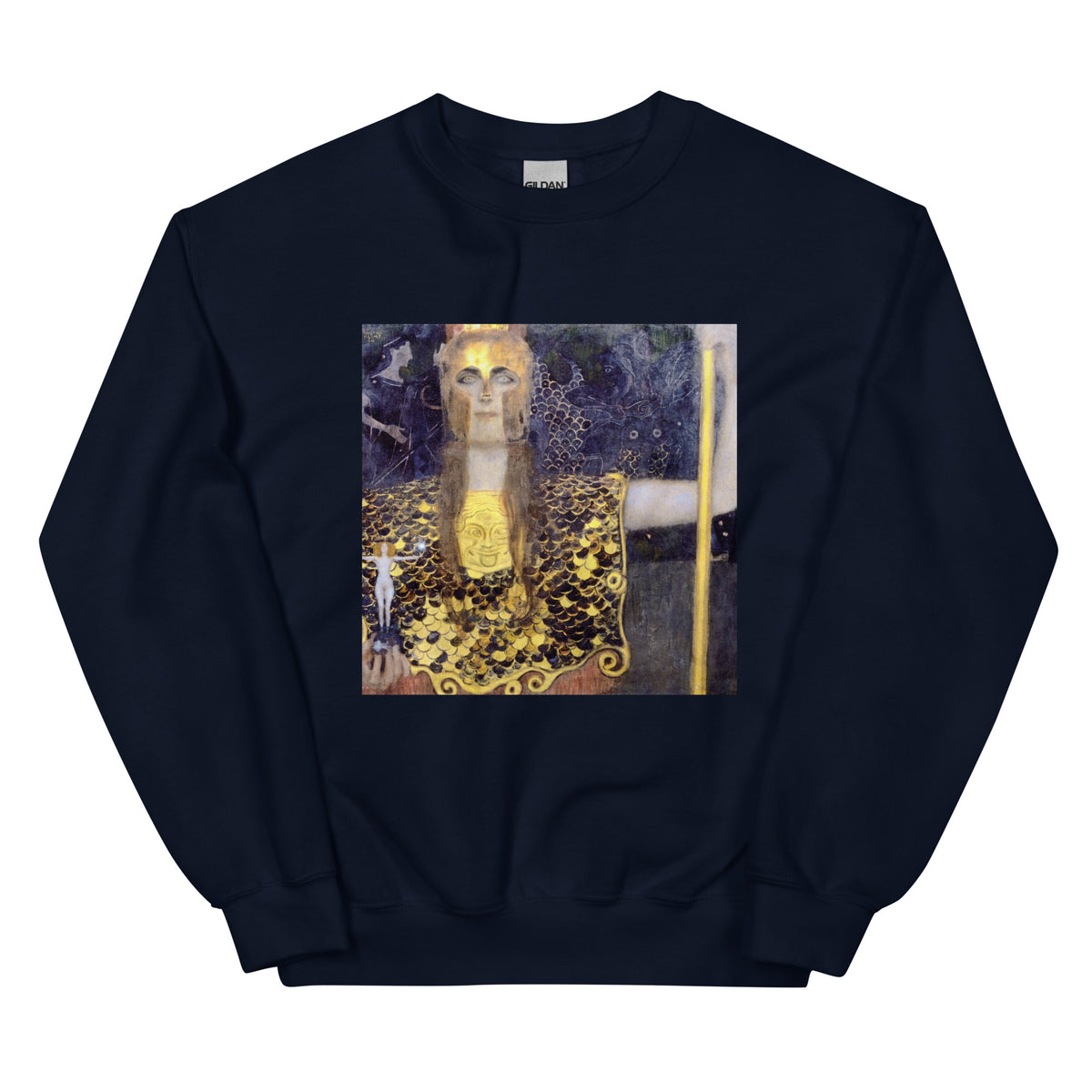 Navy Sweater Gustav Klimt Pallas Athena Famous Painting Essential