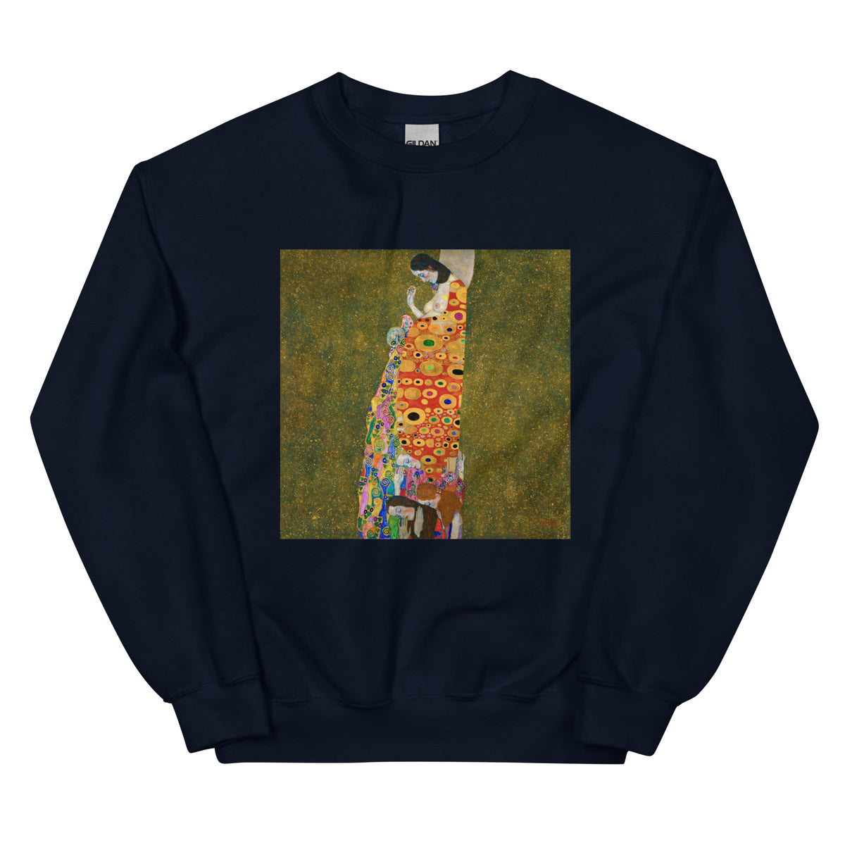 Navy Sweater Gustav Klimt Hope II Famous Painting Essential
