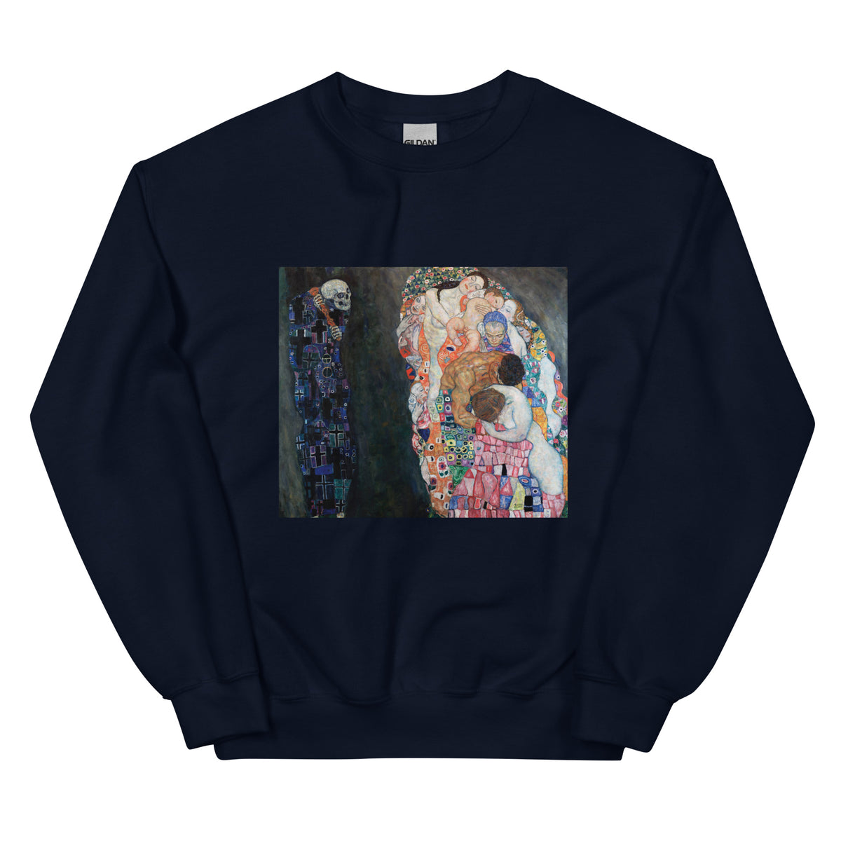Navy Sweater Gustav Klimt Death And Life Famous Painting Essential