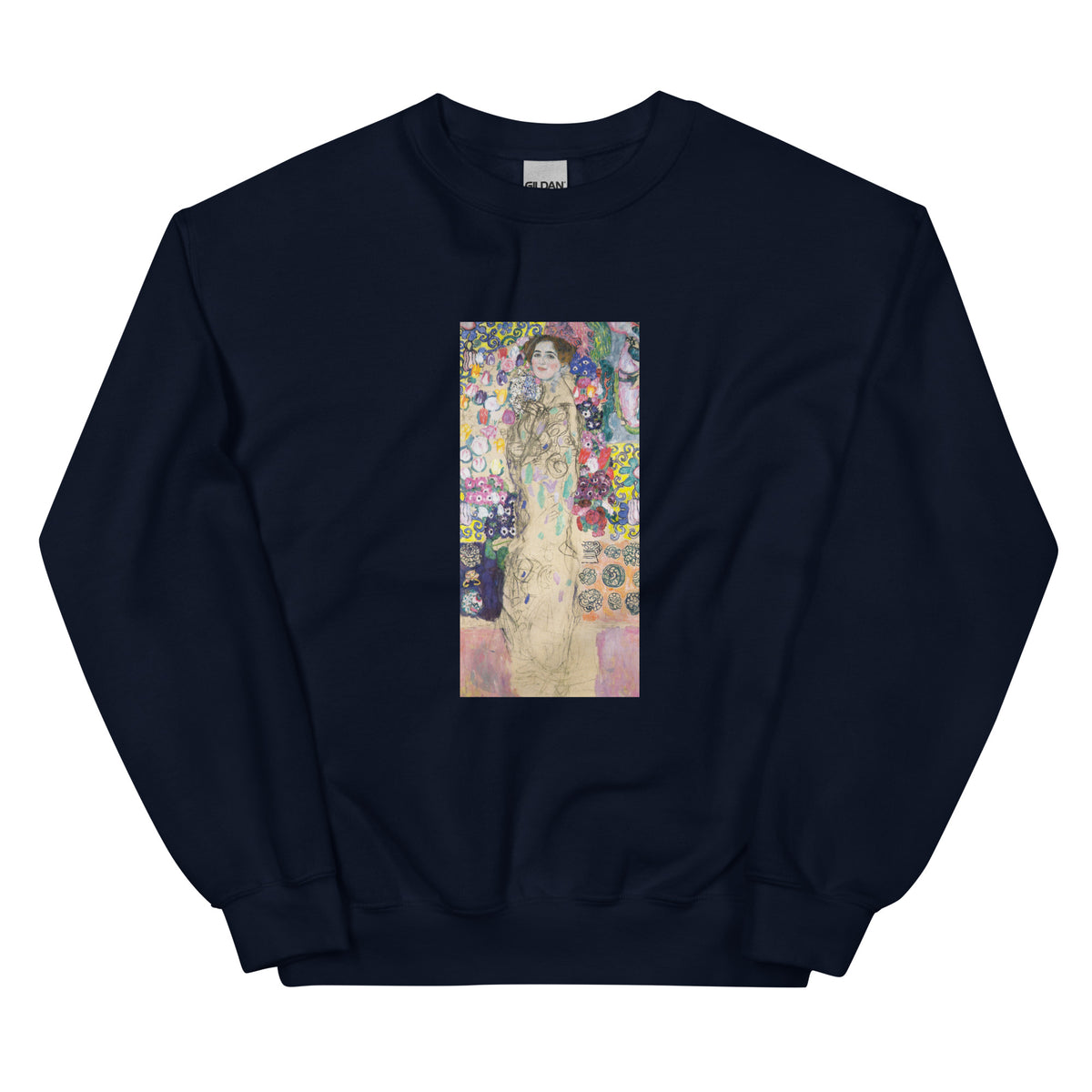 Navy Sweater Gustav Klimt Portrait Of Maria Munk Famous Painting Essential