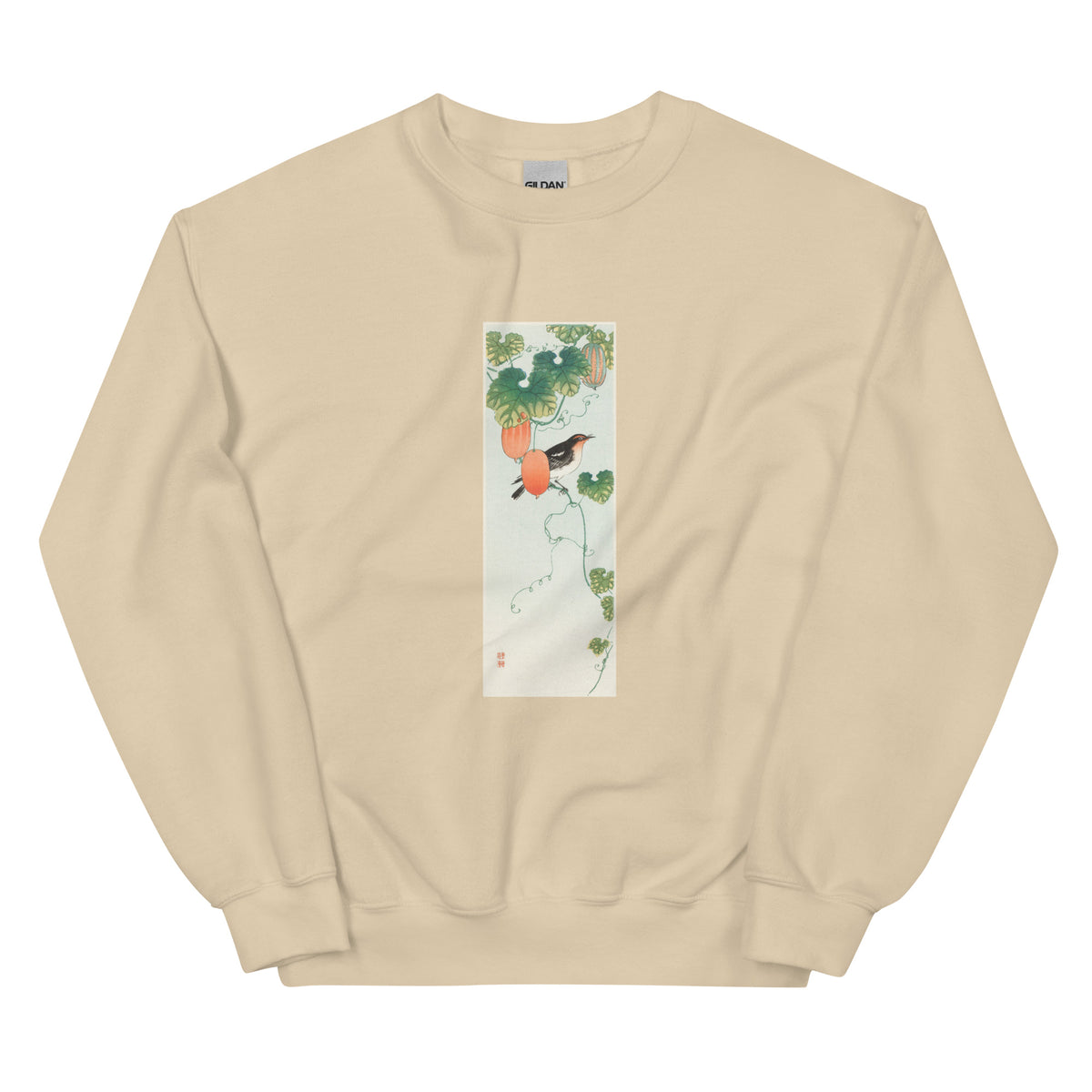 Sand Sweater Songbird In Cucumber Plant - Ohara Koson 1925 Essential