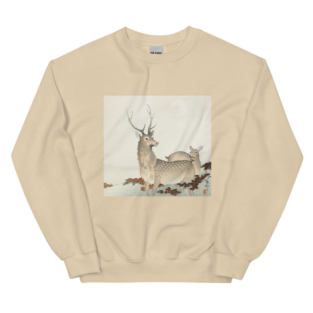 Sand Sweater Couple Of Deers - Ohara Koson 1900 Essential