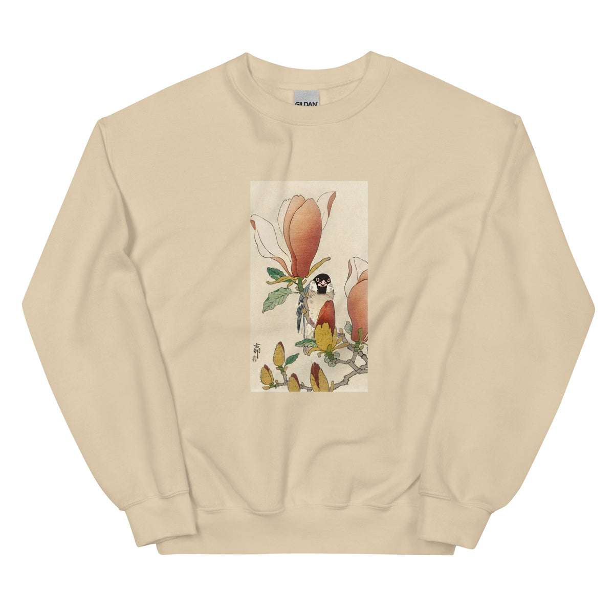 Sand Sweater Sparrow On Blooming Magnolia Branch - Ohara Koson 1900 Essential
