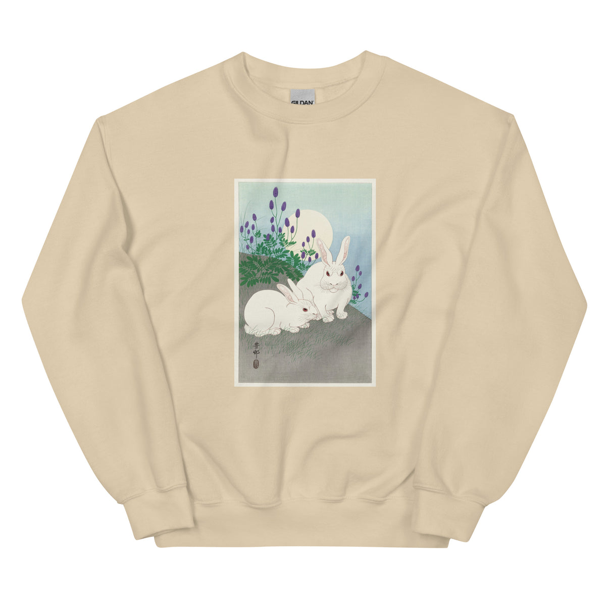 Sand Sweater Rabbits At Full Moon - Ohara Koson 1920 Essential