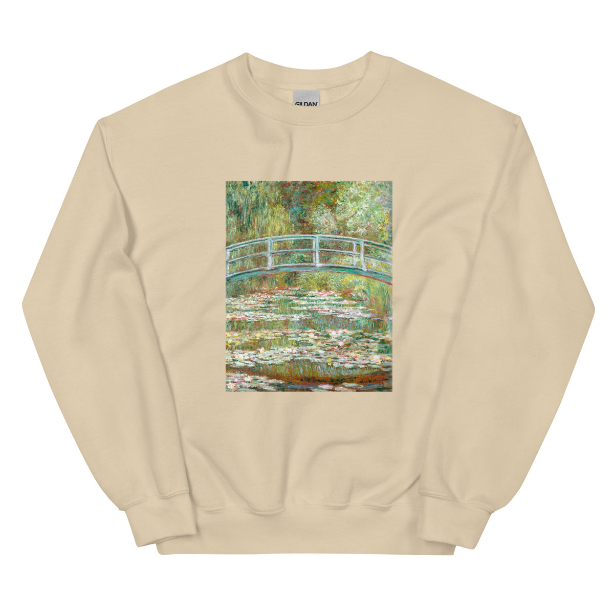 Sand Sweater Bridge Over A Pond Of Water Lilies Essential