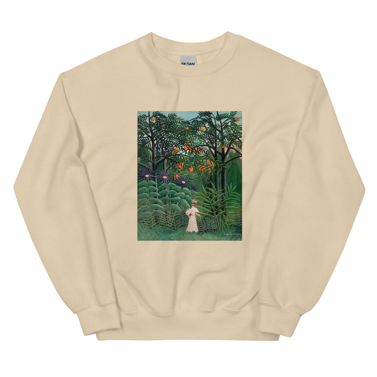 Sand Sweater Woman Walking In An Exotic Forest Femme Se Promenant Dans Une Foret Exotique Essential