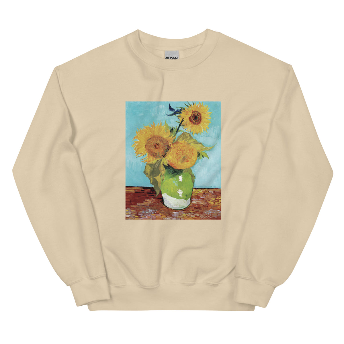 Sand Sweater Vincent Van Gogh S Vase With Three Sunflowers Famous Painting Essential