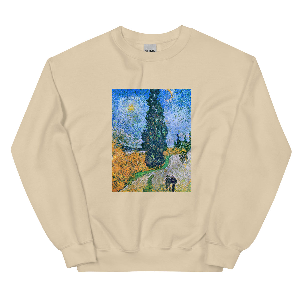 Sand Sweater Vincent Van Gogh S Road With Cypress And Star Famous Painting Essential