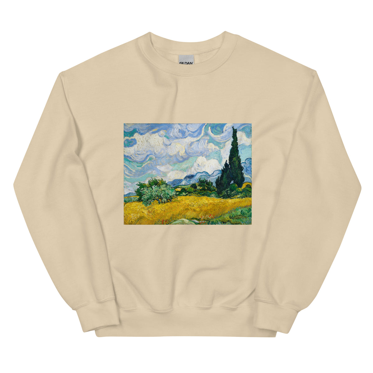 Sand Sweater Vincent Van Gogh S Wheat Field With Cypresses Famous Painting Essential