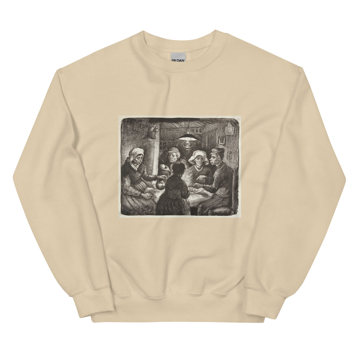 Sand Sweater Composition Lithograph Of The Potato Eaters De Aardappeleters 1885 Essential