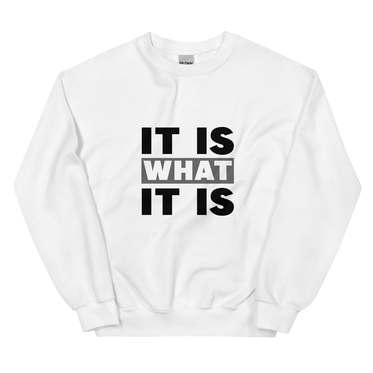 White Sweater It Is What It Is Essential