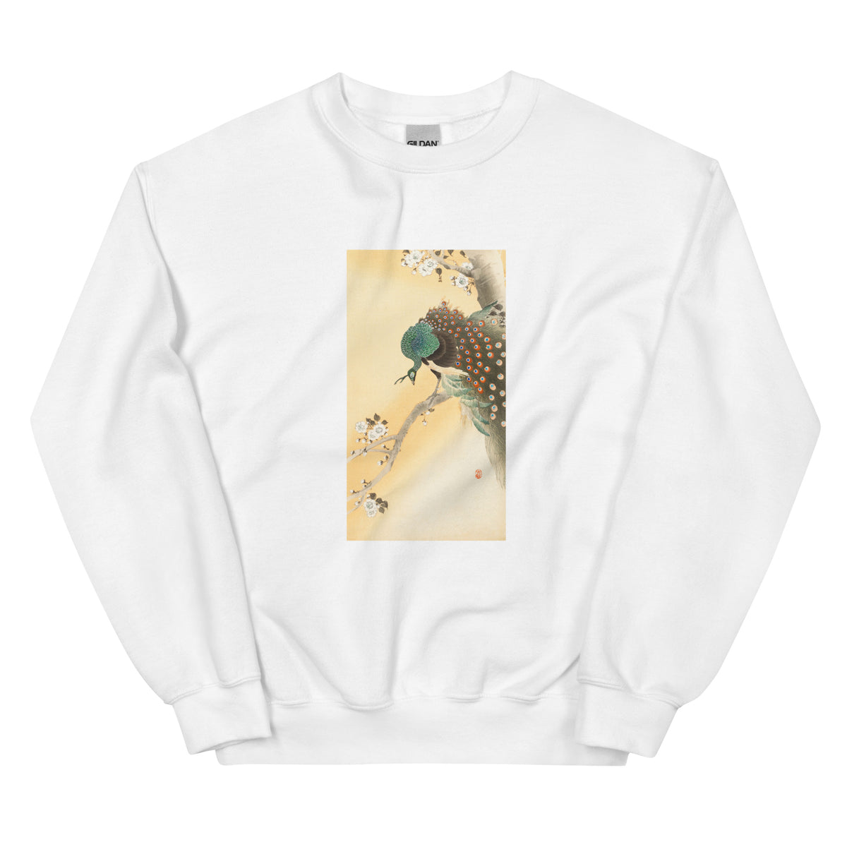 White Sweater Peacock On A Cherry Blossom Tree - Ohara Koson 1900 Essential