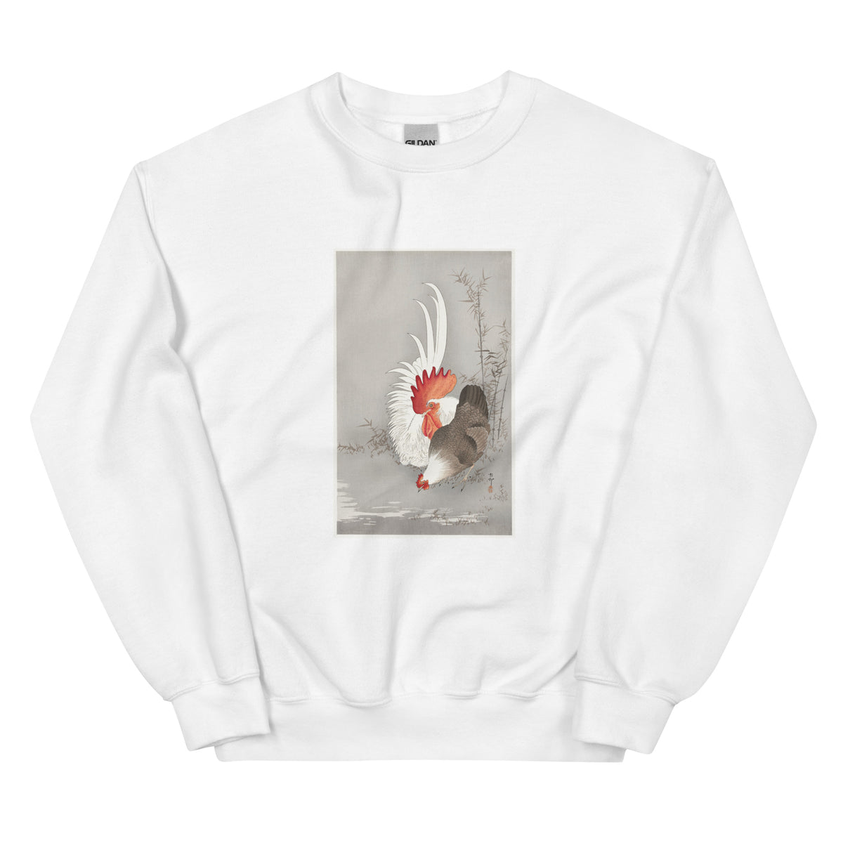 White Sweater Rooster And Chicken - Ohara Koson 1900 Essential