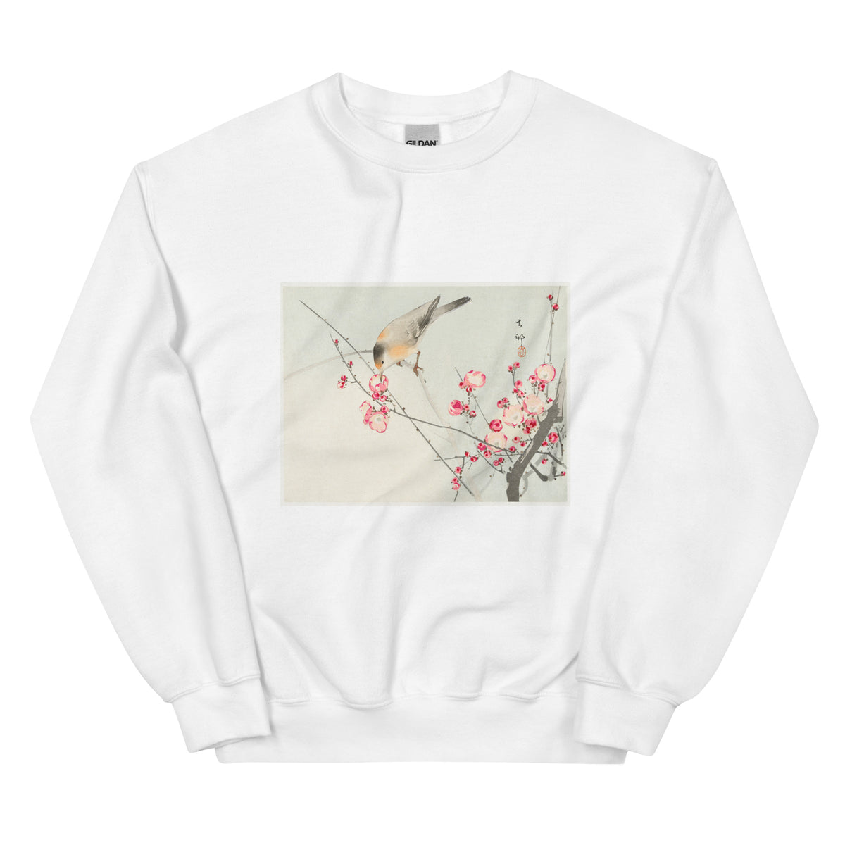 White Sweater Songbird On Blossom Branch - Ohara Koson 1900 Essential